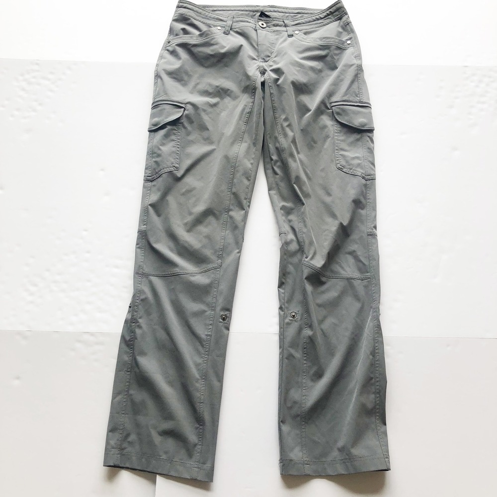 Kuhl Pants Womens 8 Freeflex Roll-Up Gray Cargo Hiking Convertible Capri - Picture 3 of 11